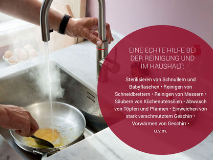 Quooker PRO3 &amp; CUBE | Flex CHR (verchromt glänzend) inkl. Würfelfilter