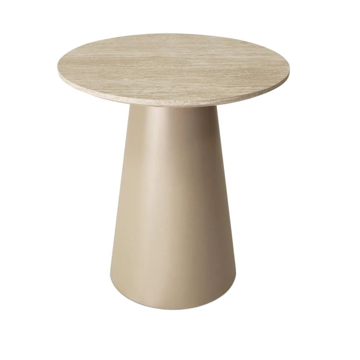 Furnhouse Tango Couchtisch Rund ø45 cm - Travertine-Optik Beige