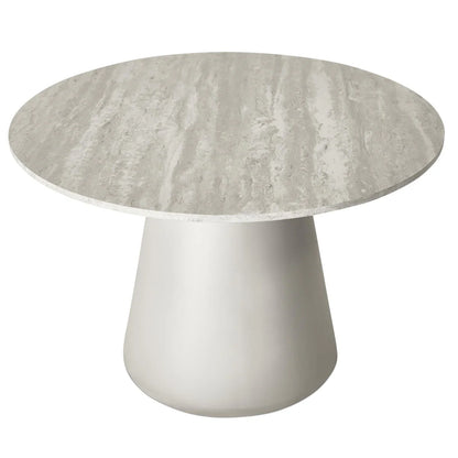 Furnhouse Tango Couchtisch Rund ø60 cm - Travertine-Optik Grau