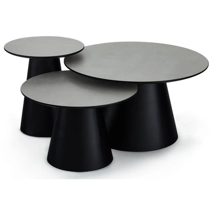 Furnhouse Tango Couchtisch Rund ø80 cm - Marmoroptik Hellgrau