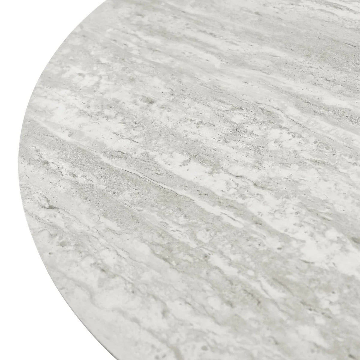 Furnhouse Tango Couchtisch Rund ø80 cm - Travertine-Optik Grau