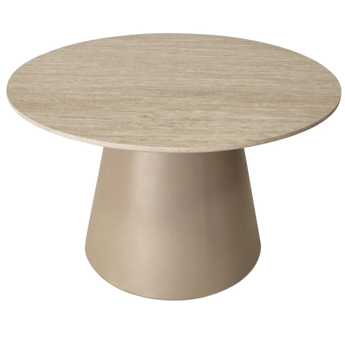 Furnhouse Tango Couchtisch Rund ø80 cm - Travertine-Optik Beige