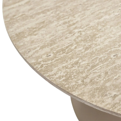 Furnhouse Tango Couchtisch Rund ø80 cm - Travertine-Optik Beige